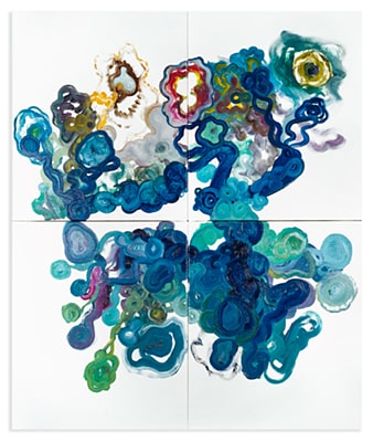 Franz Konter, o.T., 2018, Acryl / Leinwand, 120 x 160 cm, 2-teilig